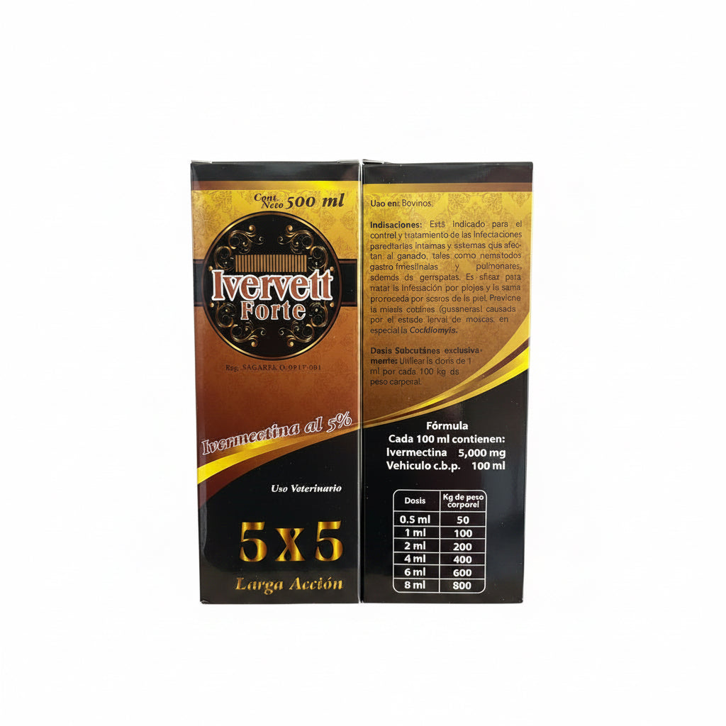 Ivervett Forte 500mL - Insumos Agropecuarios Hdez Leal